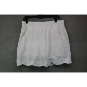 T by Talbots White Skort-Size Medium-Tulip Hem-Zipped Pockets